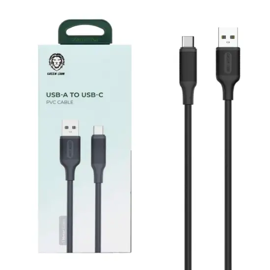 تصویر کابل شارژ تایپ سی گرین لاین مدل Cable Type-C GNPVCATCBK 1M 2.4A