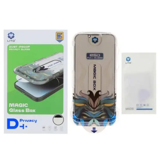 تصویر گلس گوشی شیشه ای لیتو مدل Magic Glass Box - Privacy برای iPhone 13 / 13 Pro / 14