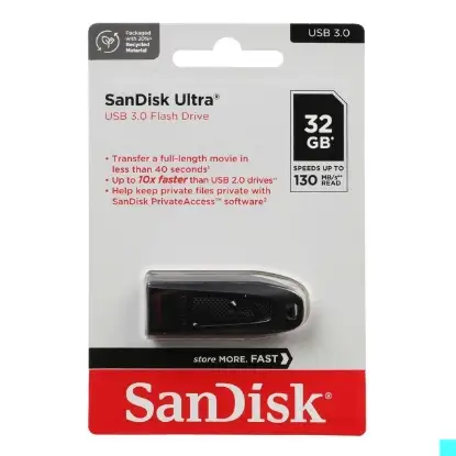 نمایش جزئیات فلش مموری سن دیسک مدل Ultra USB3.0 ظرفیت 32 گیگابایت