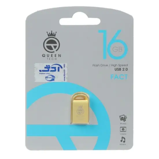 تصویر فلش مموری کوئین تک مدل FACT USB2.0 ظرفیت 16 گیگابایت