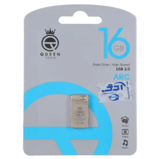 تصویر فلش مموری کوئین تک مدل Arc USB2.0 ظرفیت 16 گیگابایت