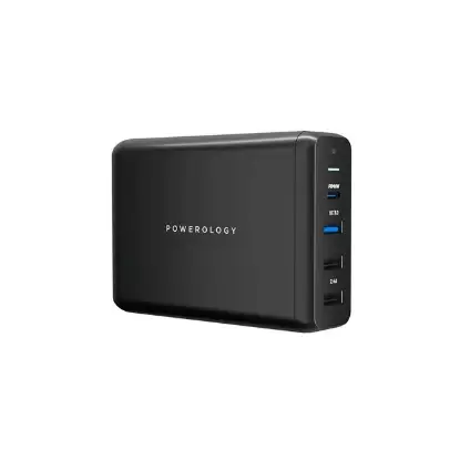 نمایش جزئیات شارژر رومیزی 75 وات پاورولوجی مدل PWCUQC001