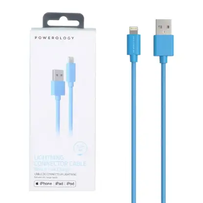 نمایش جزئیات کابل تبدیل USB به لایتنینگ پاورولوژی مدل B12BL طول 1.2متر
