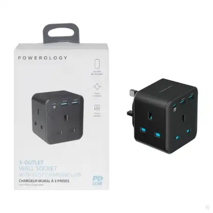 نمایش جزئیات شارژر دیواری 20 وات پاورولوژی مدل PWCUQC003