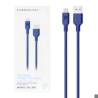 نمایش جزئیات کابل تبدیل USB به لایتنینگ پاورولوژی مدل P12BLBL طول 1.2 متر