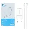 شارژر دیواری 30 وات اکسیژن دو پورت مدل CH-9 به همراه کابل Type-C به Type-C - تصویر دوم