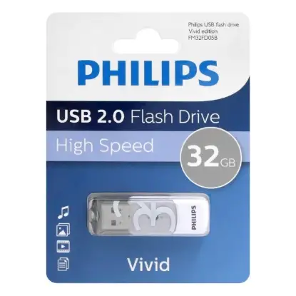 نمایش جزئیات فلش مموری فیلیپس مدل Vivid USB 2.0 ظرفیت 32 گیگابایت