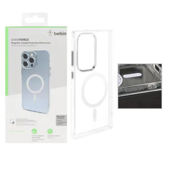 تصویر قاب گوشی موبایل بلکین مدل شفاف مگ سیف دار