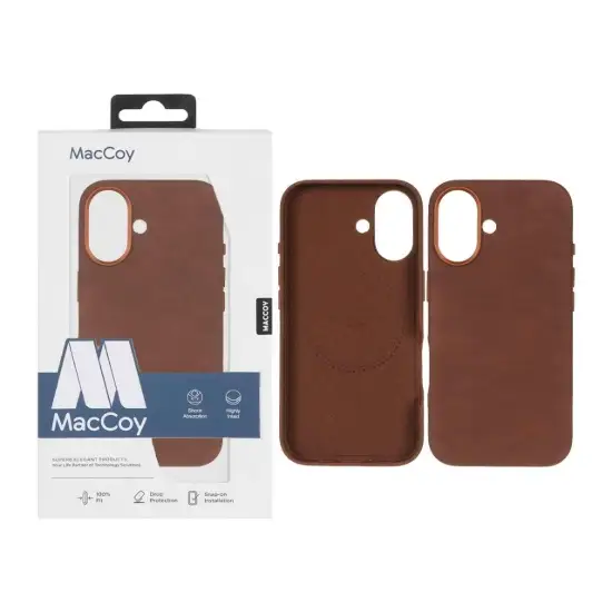 تصویر قاب گوشی موبایل چرمی مک کوی مدل مگ سیف دار