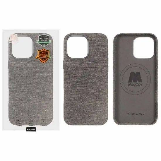 تصویر قاب گوشی موبایل پارچه ای مک کوی مدل لنز فلزی مگ سیف دار