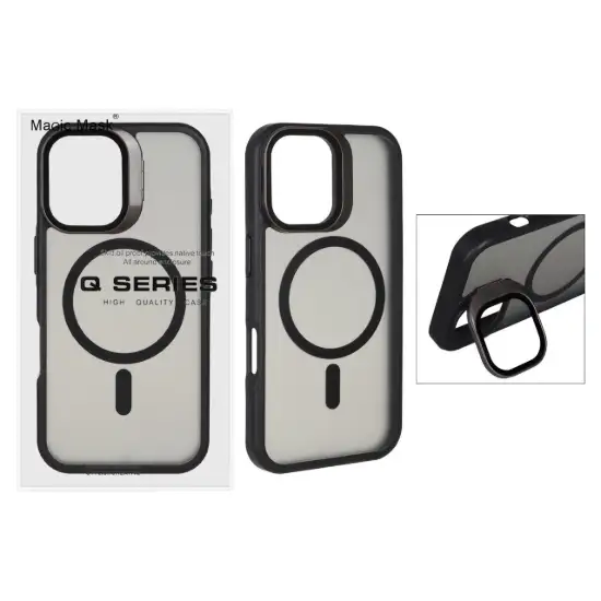 تصویر قاب گوشی موبایل مجیک ماسک مدل Q-Series مگ سیف دار محافظ لنز شیشه ای