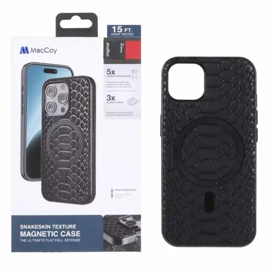 تصویر قاب گوشی موبایل مک کوی مدل چرمی پوست ماری مگ سیف دار