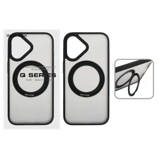 تصویر قاب گوشی موبایل مجیک ماسک مدل Q-Series مگ سیف دار استند چرخشی