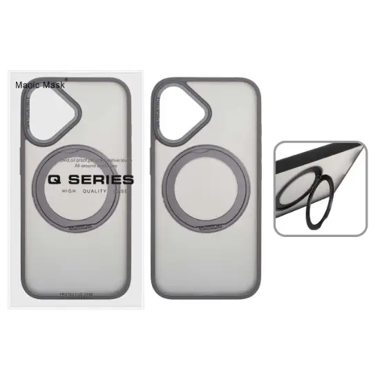 تصویر قاب گوشی موبایل مجیک ماسک مدل Q-Series مگ سیف دار استند چرخشی