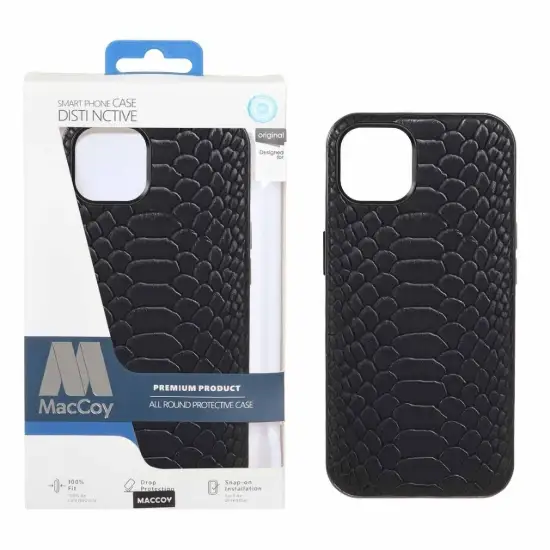 تصویر قاب گوشی موبایل چرمی مک کوی مدل پوست ماری