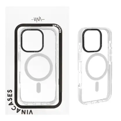 نمایش جزئیات قاب گوشی موبایل وینا مدل شفاف مگ سیف دار