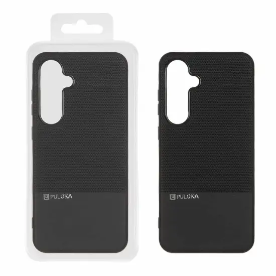 تصویر قاب گوشی موبایل چرمی پولوکا مدل دو تکه لوگو فلزی