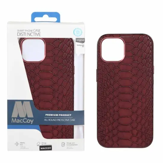 تصویر قاب گوشی مک کوی چرمی مدل پوست ماری