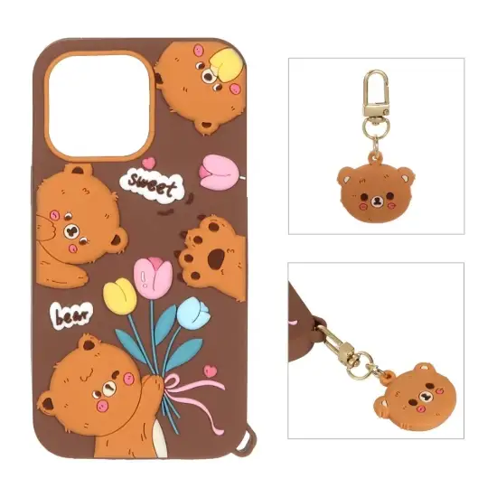 تصویر قاب گوشی موبایل سیلیکونی مدل Sweet Bear آویزدار