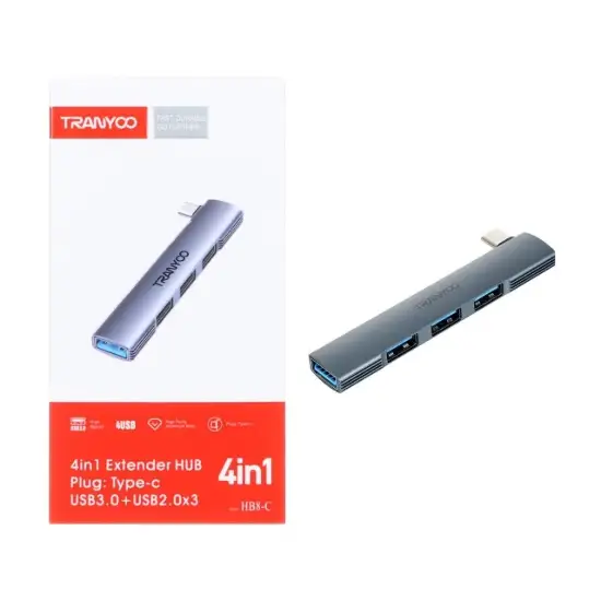 تصویر هاب 4 پورت Type-C ترانیو مدل HB8-C