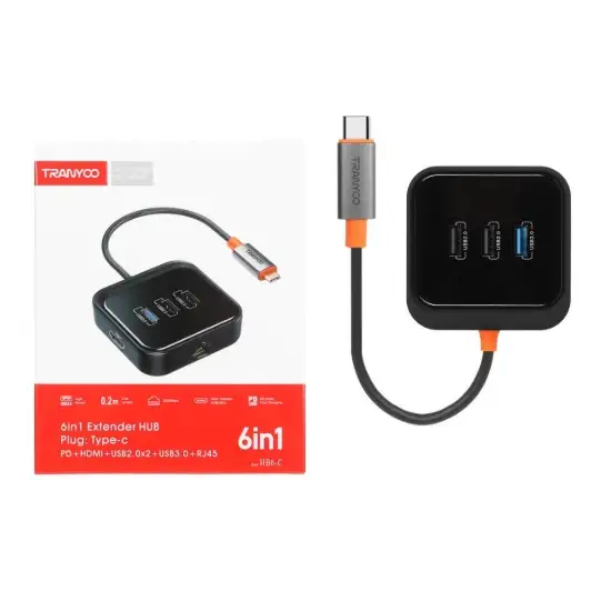 تصویر هاب 6 پورت ترانیو مدل HB6-C