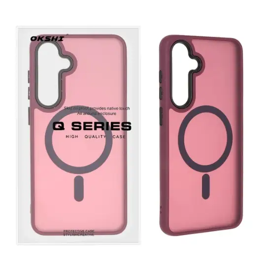 تصویر قاب گوشی موبایل  مدل Q-Series بلک لنز مگ سیف دار