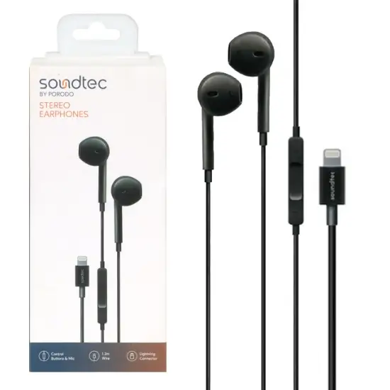 تصویر هندزفری باسیم لایتنینگ پرودو مدل PD-LSTEP-BK