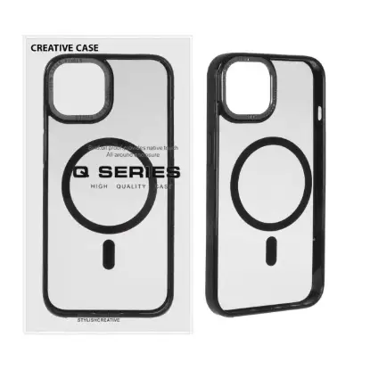 نمایش جزئیات قاب گوشی موبایل فوکس پیکسلز مدل لنز آلومینیومی دور چرم مگ سیف دار