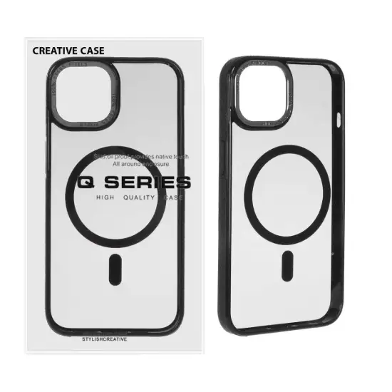 تصویر قاب گوشی موبایل فوکس پیکسلز مدل لنز آلومینیومی دور چرم مگ سیف دار