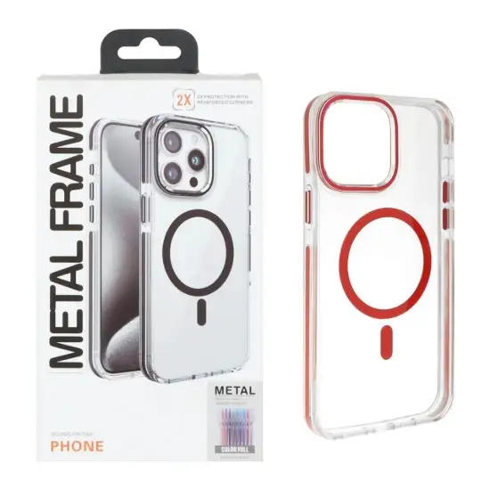 تصویر قاب گوشی موبایل متال فریم مدل پشت سخت مگ سیف دار