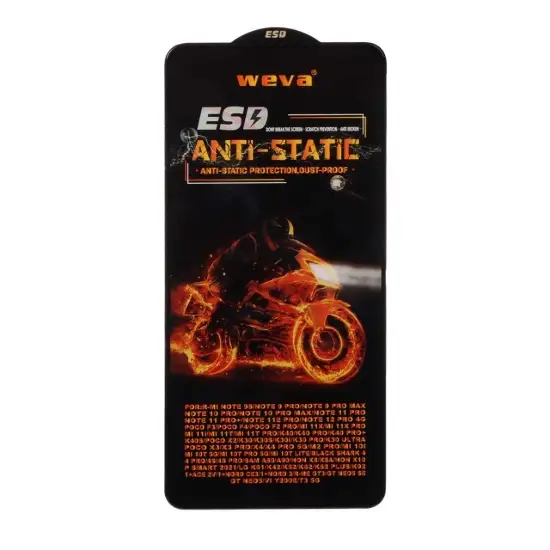 تصویر گلس گوشی موبایل شفاف مدل Weva Full Cover ESD Anti Static