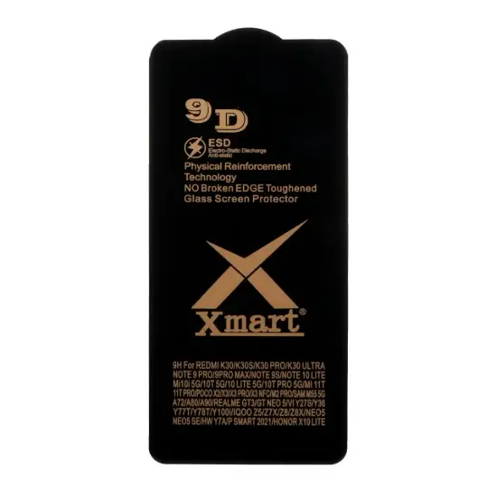 تصویر گلس گوشی موبایل شفاف مدل Full Cover X Mart 9D-ESD