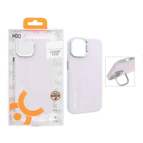 تصویر قاب گوشی موبایل اچ دی دی طرح کربن محافظ لنز فلزی استندشو