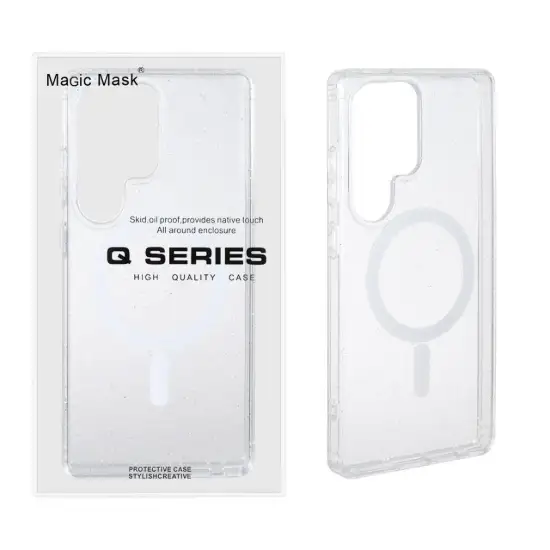 تصویر قاب گوشی موبایل مجیک ماسک مدل پشت سخت اکلیلی مگ سیف دار