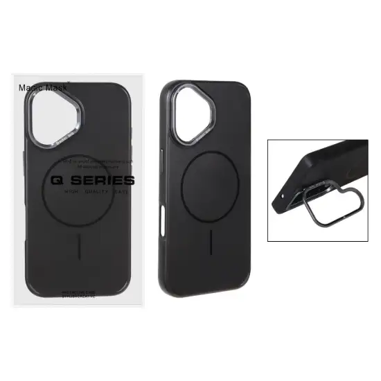 تصویر قاب گوشی موبایل مدل  Bracket Lens Q Series لنز آلومینیومی استندشومگ سیف دار