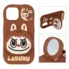 قاب گوشی موبایل سیلیکونی مدل Labubu آینه ای استند شو - تصویر سوم