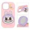 قاب گوشی موبایل سیلیکونی مدل Labubu آینه ای استند شو - تصویر هشتم