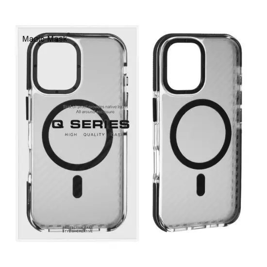 تصویر قاب گوشی موبایل مجیک ماسک مدل Q Series پشت کربن مگ سیف دار