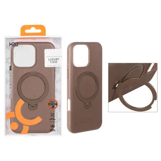 تصویر قاب گوشی موبایل چرمی اچ دی دی مدل استند شو مگ سیف دار