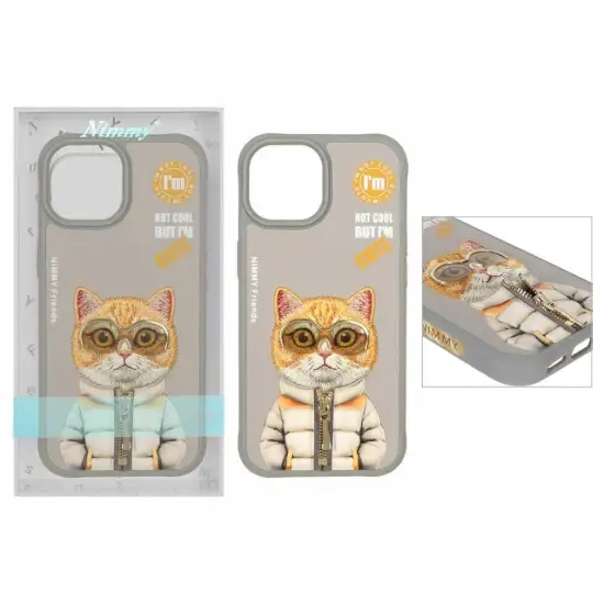 تصویر قاب گوشی موبایل نیمی مدل i'm Not Cool But i'm Cute اکسسوری برجسته