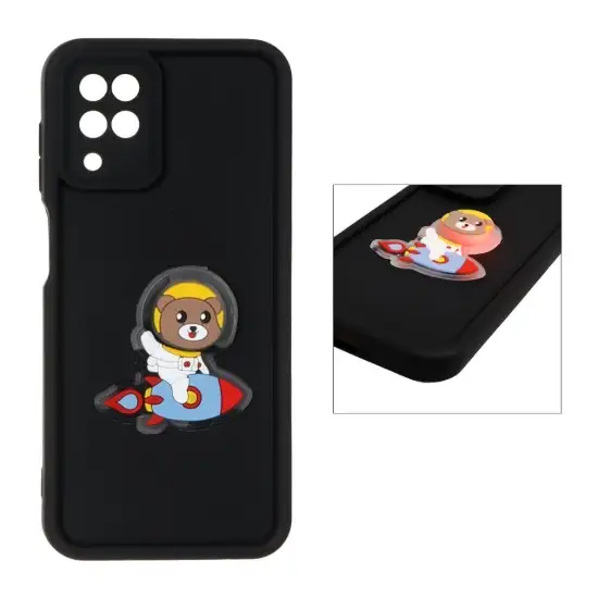 تصویر قاب گوشی موبایل Solid Case عروسک برجسته چراغ دار طرح موشک