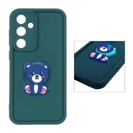 تصویر قاب گوشی موبایل Solid Case عروسک برجسته چراغ دار طرح خرس خندان