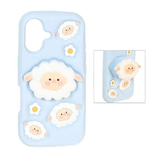 تصویر قاب گوشی موبایل سیلیکونی مدل ببعی بازیگوش استندشو