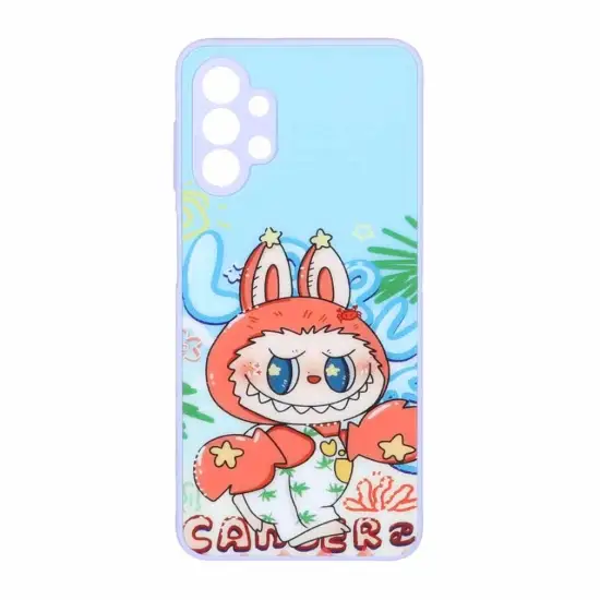 تصویر قاب گوشی موبایل Labubu مبارز پشت طلق