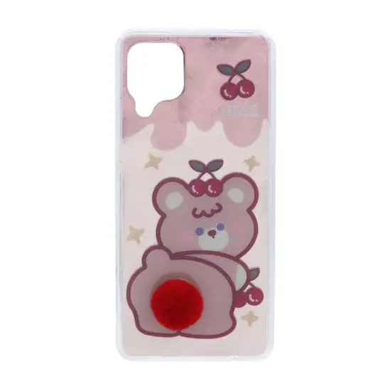 تصویر قاب گوشی موبایل مدل اطلسی عروسکی دم برجسته Cute Bear