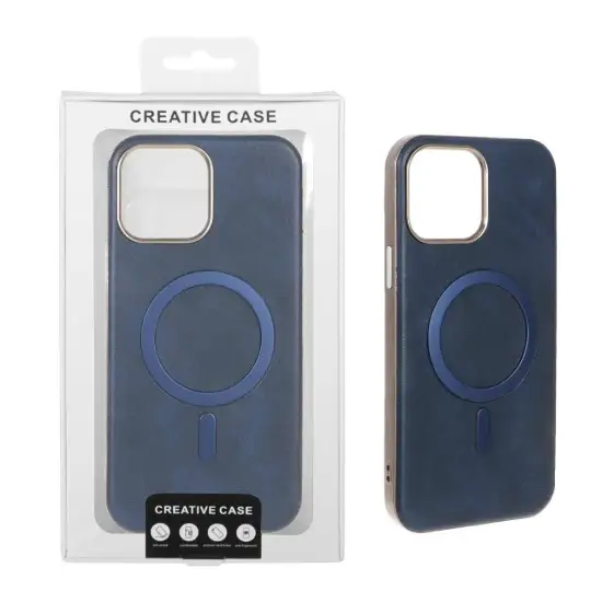 تصویر قاب گوشی موبایل چرمی کریتیو کیس مدل مگ سیف دار