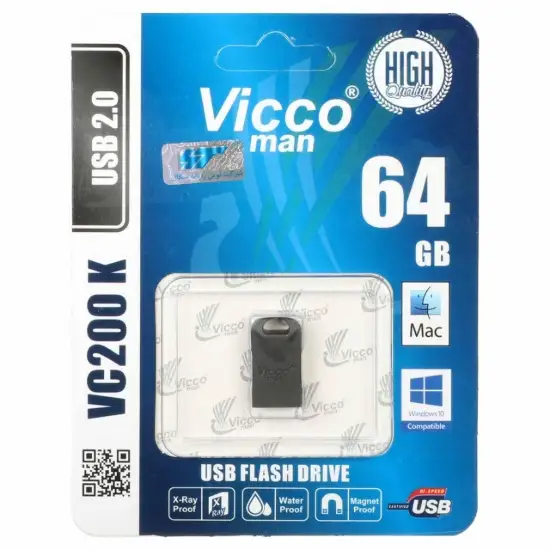 تصویر فلش مموری ویکومن مدل VC200 K USB2.0 ظرفیت 64 گیگابایت
