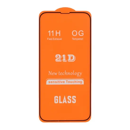 تصویر گلس گوشی موبایل شفاف مدل Full Cover 21D