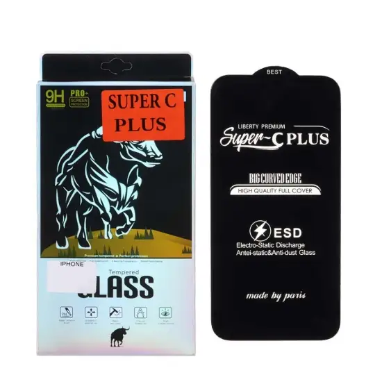 تصویر گلس گوشی موبایل شفاف آکام شفاف مدل آنتی استاتیک Super C Plus ESD