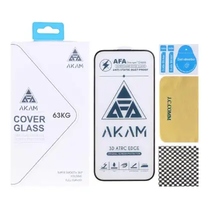 نمایش جزئیات گلس گوشی موبایل شفاف آکام مدل Full Cover